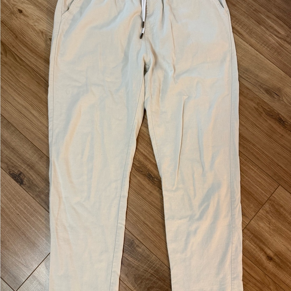 Dandy Del Mar The Brisa Linen Pant Vintage Ivory Size Medium